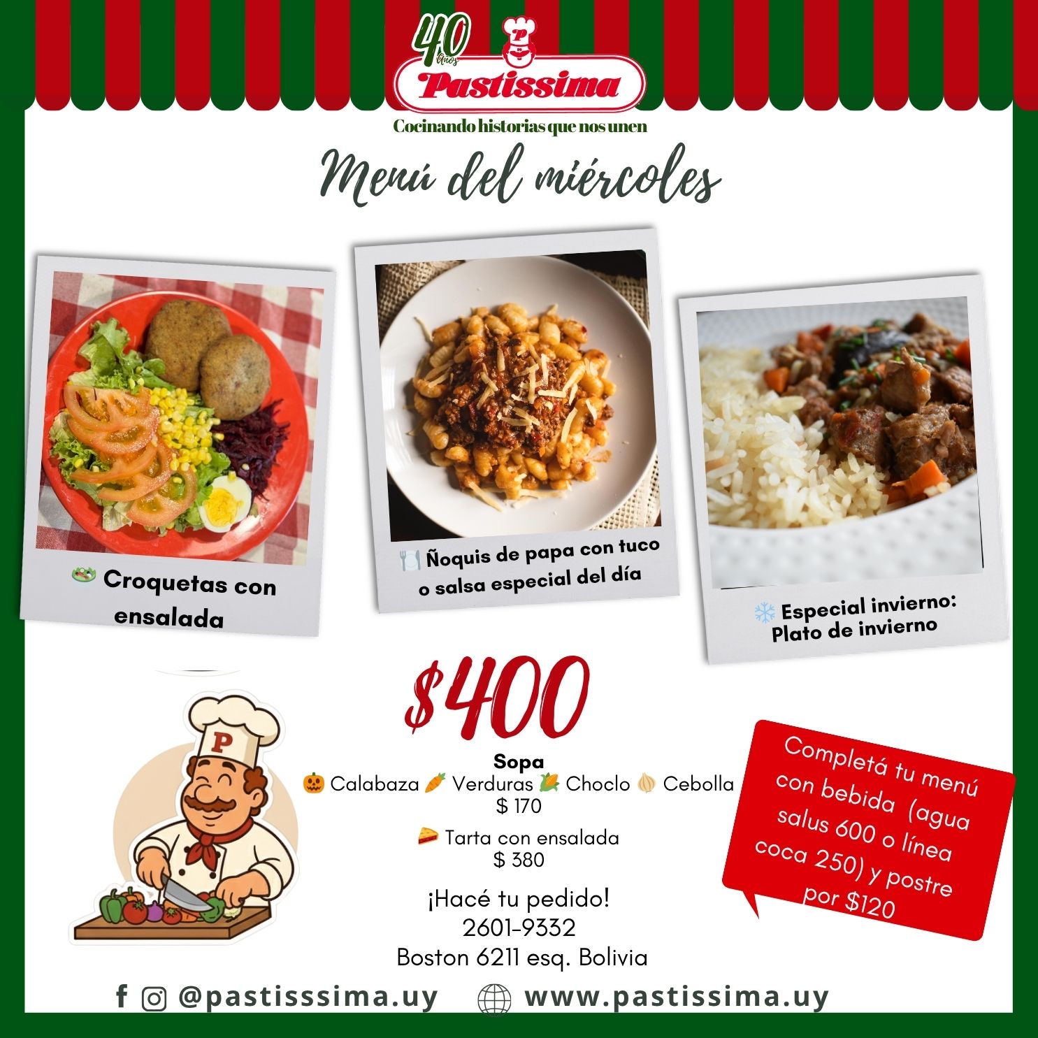 Menú del Miércoles